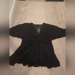Elegant Black Lace Women Top